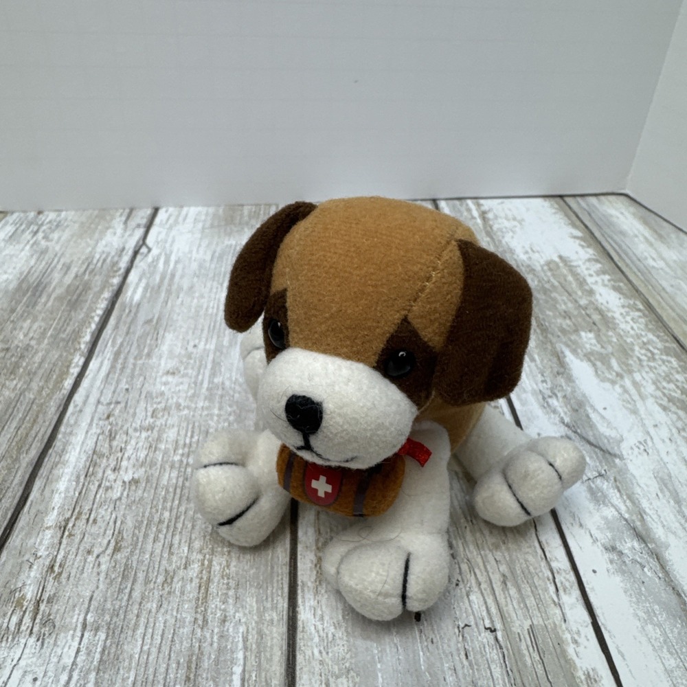 Swiss St. Bernard Dog‎ Puppy Plush Keychain Bagtag Switzerland 3.25" NEW Cofter